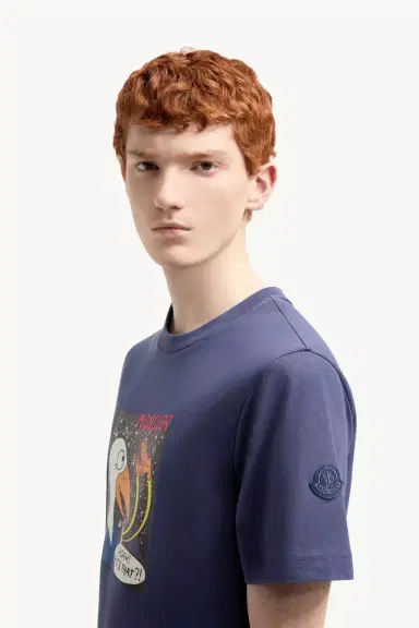 Moncler Space Monduck Cotton T-shirt | Thumbnail 4 Moncler Space Monduck Cotton T-shirt | Thumbnail 4
