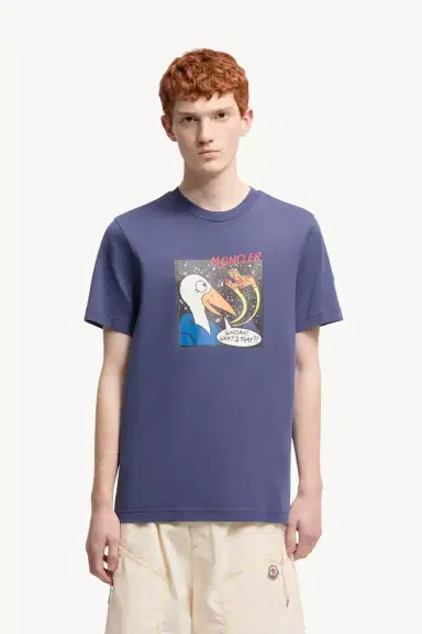 Moncler Space Monduck Cotton T-shirt | Thumbnail 5 Moncler Space Monduck Cotton T-shirt | Thumbnail 5