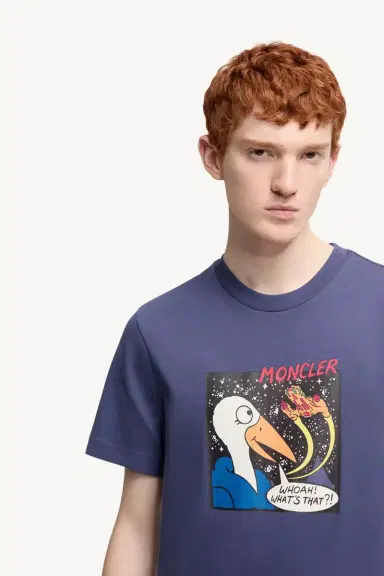 Moncler Space Monduck Cotton T-shirt | Thumbnail 7 Moncler Space Monduck Cotton T-shirt | Thumbnail 7