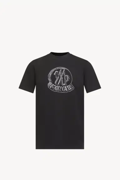 Moncler Sketch Embroidered Logo Cotton T-shirt | Thumbnail 2 Moncler Sketch Embroidered Logo Cotton T-shirt | Thumbnail 2