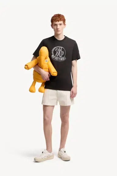 Moncler Sketch Embroidered Logo Cotton T-shirt | Thumbnail 3 Moncler Sketch Embroidered Logo Cotton T-shirt | Thumbnail 3