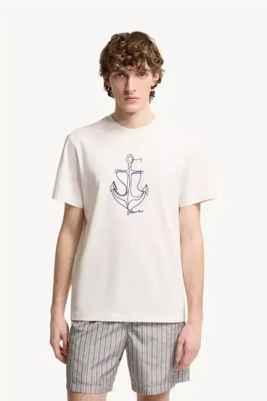 Moncler Embroidered Cotton T-shirt | Thumbnail 5 Moncler Embroidered Cotton T-shirt | Thumbnail 5
