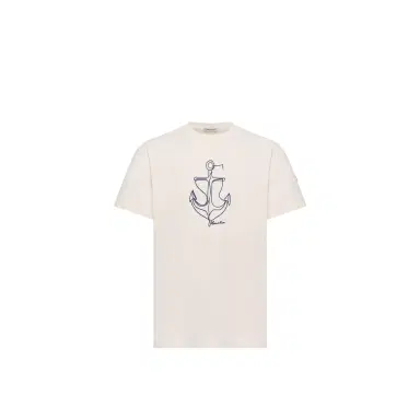 Moncler Embroidered Cotton T-shirt | Thumbnail 1 Moncler Embroidered Cotton T-shirt | Thumbnail 1