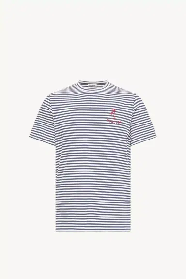Moncler Striped Cotton & Modal Blend T-shirt | Thumbnail 2 Moncler Striped Cotton & Modal Blend T-shirt | Thumbnail 2