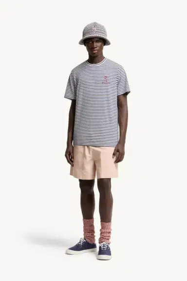 Moncler Striped Cotton & Modal Blend T-shirt | Thumbnail 3 Moncler Striped Cotton & Modal Blend T-shirt | Thumbnail 3