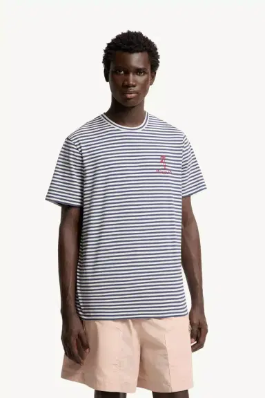 Moncler Striped Cotton & Modal Blend T-shirt | Thumbnail 5 Moncler Striped Cotton & Modal Blend T-shirt | Thumbnail 5