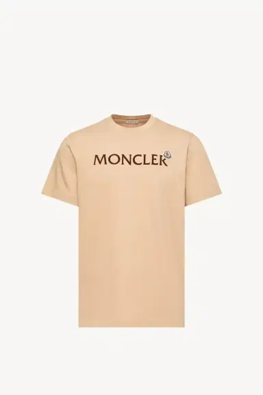 Moncler Flocked Logo Cotton T-shirt | Thumbnail 2 Moncler Flocked Logo Cotton T-shirt | Thumbnail 2