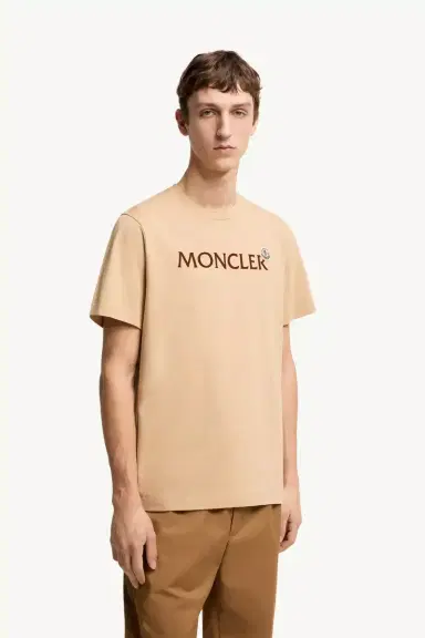 Moncler Flocked Logo Cotton T-shirt | Thumbnail 5 Moncler Flocked Logo Cotton T-shirt | Thumbnail 5