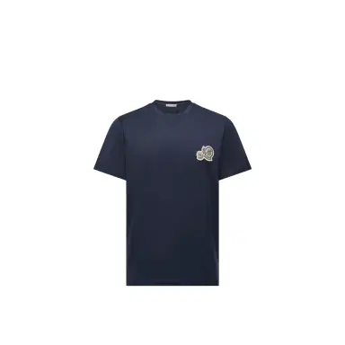 Moncler Double Logo Patch Cotton T-shirt | Thumbnail 1 Moncler Double Logo Patch Cotton T-shirt | Thumbnail 1