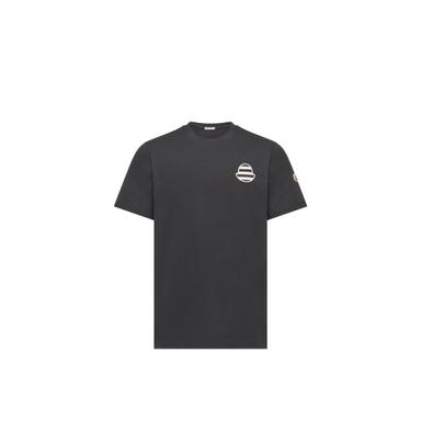 Moncler Striped Logo Cotton Jersey T-shirt | Thumbnail 1 Moncler Striped Logo Cotton Jersey T-shirt | Thumbnail 1