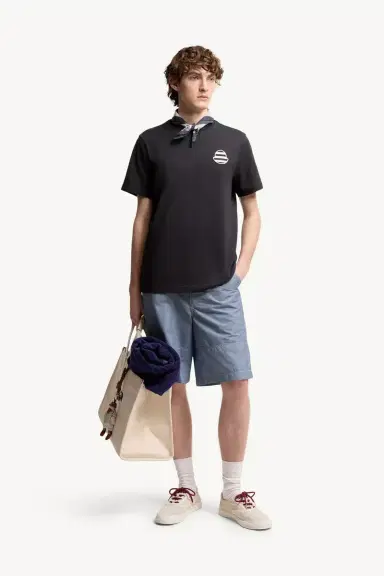 Moncler Striped Logo Cotton Jersey T-shirt | Thumbnail 2 Moncler Striped Logo Cotton Jersey T-shirt | Thumbnail 2