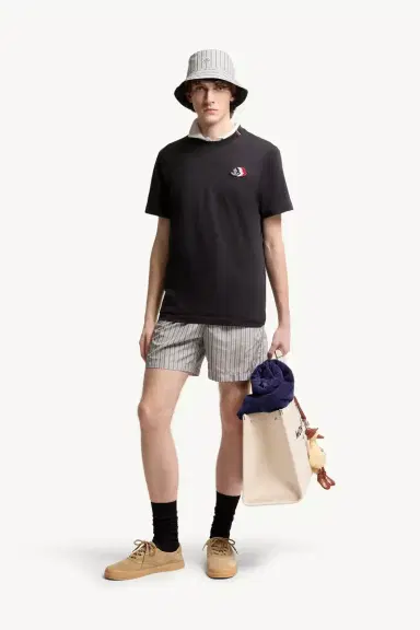 Moncler Embroidered Tricolor Logo Cotton T-shirt | Thumbnail 3 Moncler Embroidered Tricolor Logo Cotton T-shirt | Thumbnail 3