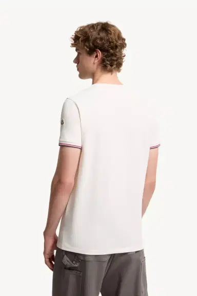 Moncler Tricolor-trimmed Cotton T-shirt | Thumbnail 5 Moncler Tricolor-trimmed Cotton T-shirt | Thumbnail 5