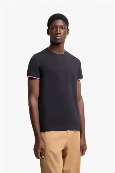 Moncler Tricolor-trimmed Cotton T-shirt | Thumbnail 5 Moncler Tricolor-trimmed Cotton T-shirt | Thumbnail 5