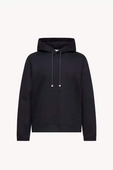 Moncler Leather Logo Cotton Blend Hoodie | Thumbnail 2 Moncler Leather Logo Cotton Blend Hoodie | Thumbnail 2