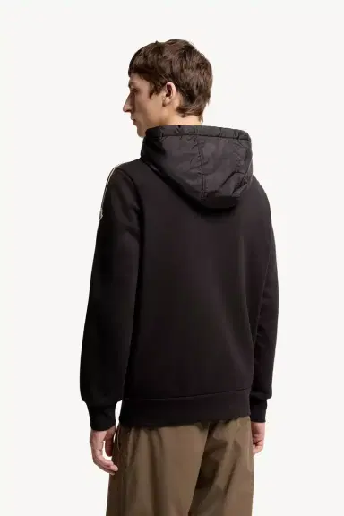 Moncler Striped Logo Cotton Hoodie | Thumbnail 6 Moncler Striped Logo Cotton Hoodie | Thumbnail 6