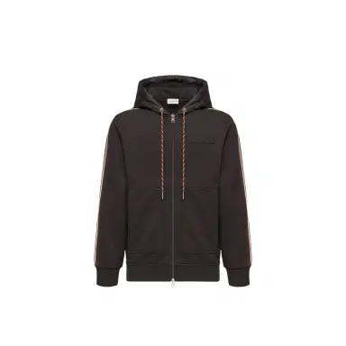 Moncler Striped Logo Cotton Hoodie | Thumbnail 1 Moncler Striped Logo Cotton Hoodie | Thumbnail 1