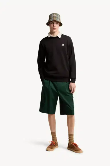 Moncler Logo Patch Cotton Sweatshirt | Thumbnail 3 Moncler Logo Patch Cotton Sweatshirt | Thumbnail 3