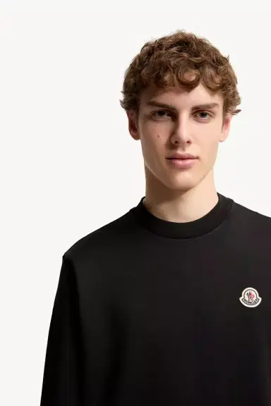 Moncler Logo Patch Cotton Sweatshirt | Thumbnail 7 Moncler Logo Patch Cotton Sweatshirt | Thumbnail 7