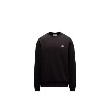 Moncler Logo Patch Cotton Sweatshirt | Thumbnail 1 Moncler Logo Patch Cotton Sweatshirt | Thumbnail 1
