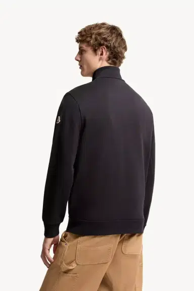 Moncler Tricolor-trimmed Cotton Zip-up Sweatshirt | Thumbnail 6 Moncler Tricolor-trimmed Cotton Zip-up Sweatshirt | Thumbnail 6