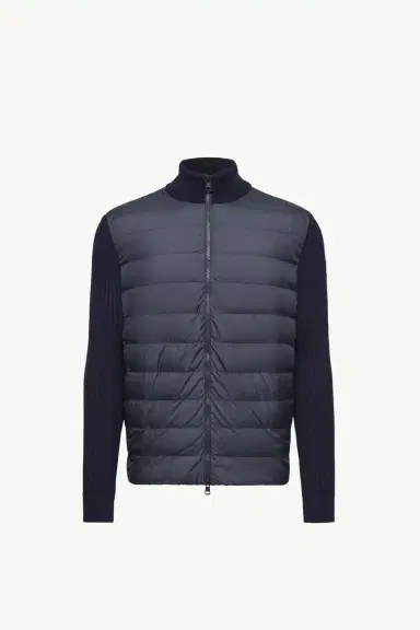 Moncler Padded Wool Zip-up Cardigan | Thumbnail 2 Moncler Padded Wool Zip-up Cardigan | Thumbnail 2