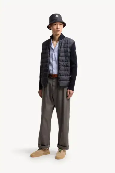 Moncler Padded Wool Zip-up Cardigan | Thumbnail 3 Moncler Padded Wool Zip-up Cardigan | Thumbnail 3