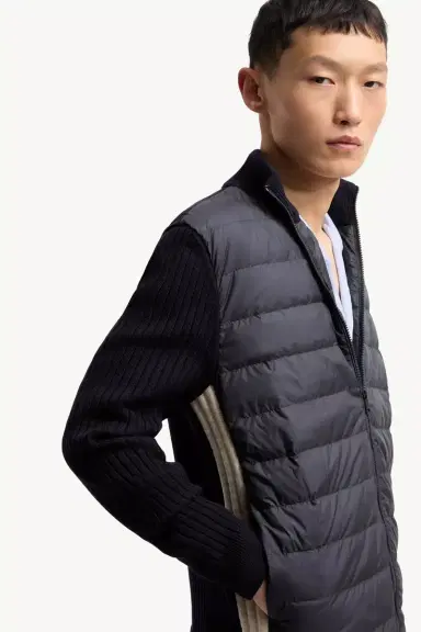 Moncler Padded Wool Zip-up Cardigan | Thumbnail 7 Moncler Padded Wool Zip-up Cardigan | Thumbnail 7