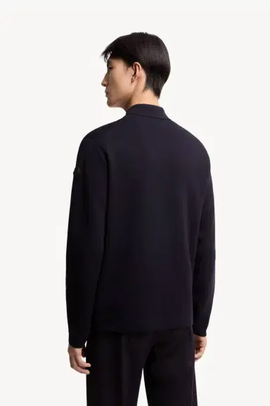 Moncler Leather Logo Wool Zip-up Cardigan | Thumbnail 6 Moncler Leather Logo Wool Zip-up Cardigan | Thumbnail 6