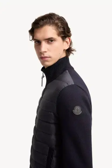 Moncler Padded Zip-up Wool Cardigan | Thumbnail 4 Moncler Padded Zip-up Wool Cardigan | Thumbnail 4