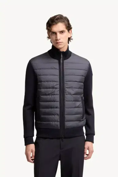 Moncler Padded Zip-up Wool Cardigan | Thumbnail 5 Moncler Padded Zip-up Wool Cardigan | Thumbnail 5