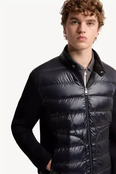 Moncler Padded Wool Zip-up Cardigan | Thumbnail 7 Moncler Padded Wool Zip-up Cardigan | Thumbnail 7