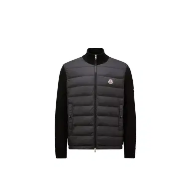Moncler Padded Zip-up Cotton Cardigan | Thumbnail 1 Moncler Padded Zip-up Cotton Cardigan | Thumbnail 1