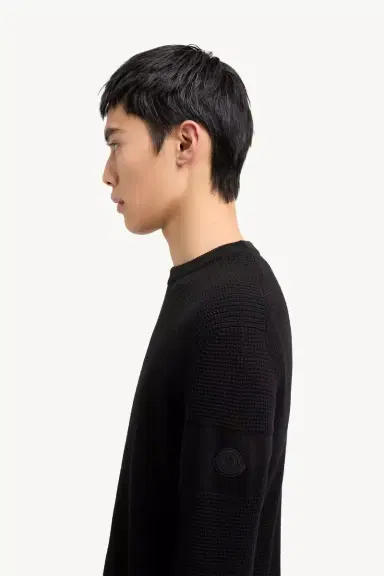 Moncler Logo Wool Sweater | Thumbnail 4 Moncler Logo Wool Sweater | Thumbnail 4
