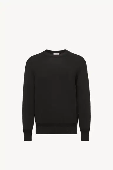 Moncler Logo Patch Cotton Sweater | Thumbnail 2 Moncler Logo Patch Cotton Sweater | Thumbnail 2