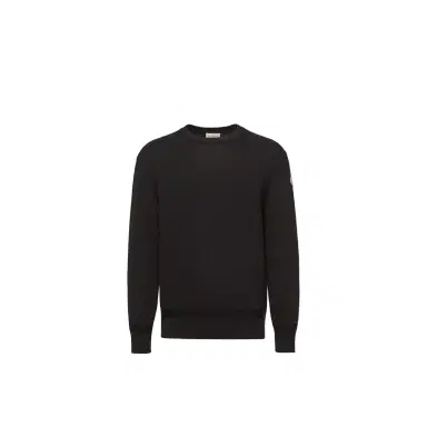 Moncler Logo Patch Cotton Sweater | Thumbnail 1 Moncler Logo Patch Cotton Sweater | Thumbnail 1
