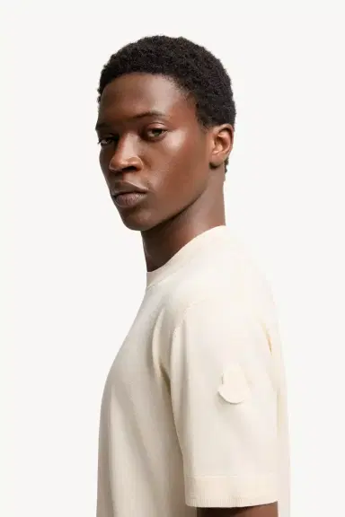 Moncler Silk & Cotton T-shirt | Thumbnail 3 Moncler Silk & Cotton T-shirt | Thumbnail 3