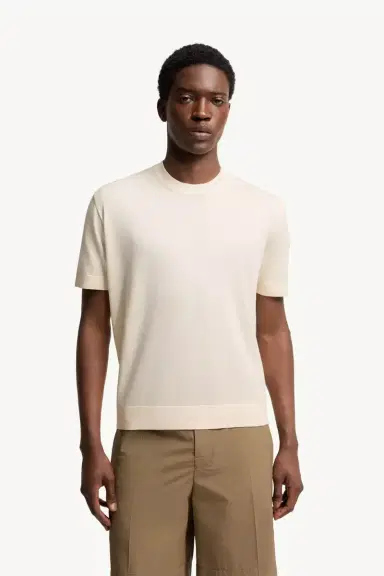 Moncler Silk & Cotton T-shirt | Thumbnail 4 Moncler Silk & Cotton T-shirt | Thumbnail 4