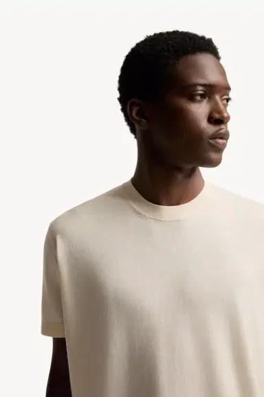 Moncler Silk & Cotton T-shirt | Thumbnail 6 Moncler Silk & Cotton T-shirt | Thumbnail 6