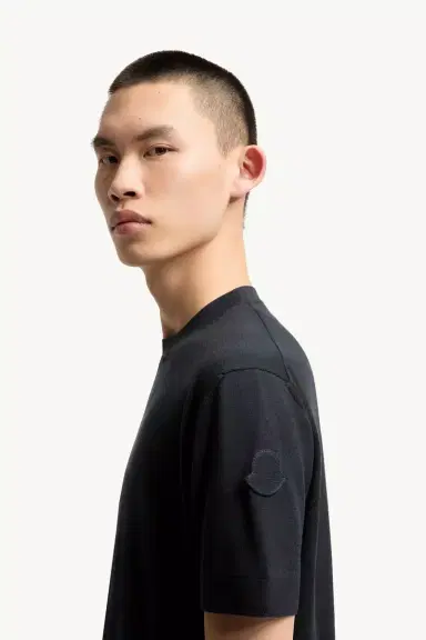 Moncler Silk & Cotton T-shirt | Thumbnail 3 Moncler Silk & Cotton T-shirt | Thumbnail 3