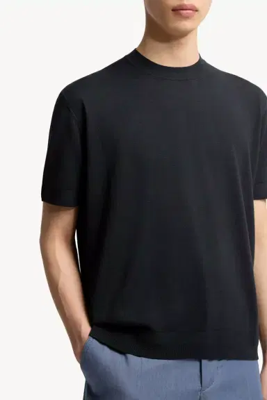 Moncler Silk & Cotton T-shirt | Thumbnail 6 Moncler Silk & Cotton T-shirt | Thumbnail 6