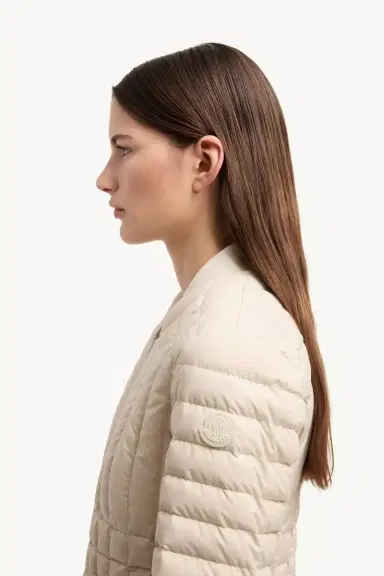 Moncler Menthe Vertical-quilted Short Down Jacket | Thumbnail 4 Moncler Menthe Vertical-quilted Short Down Jacket | Thumbnail 4