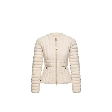Moncler Menthe Vertical-quilted Short Down Jacket | Thumbnail 1 Moncler Menthe Vertical-quilted Short Down Jacket | Thumbnail 1