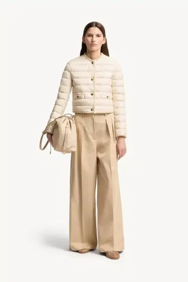 Moncler Fleurs Bouclé-trimmed Short Down Jacket | Thumbnail 3 Moncler Fleurs Bouclé-trimmed Short Down Jacket | Thumbnail 3