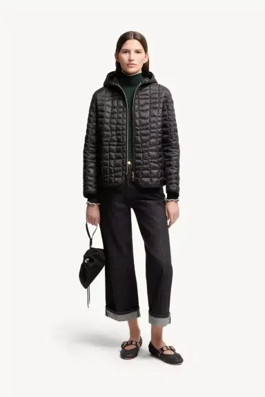 Moncler Eglantier Hooded Geometric-quilted Short Down Jacket | Thumbnail 3 Moncler Eglantier Hooded Geometric-quilted Short Down Jacket | Thumbnail 3