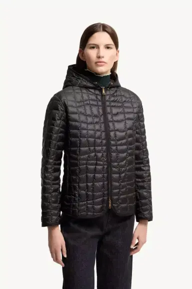 Moncler Eglantier Hooded Geometric-quilted Short Down Jacket | Thumbnail 5 Moncler Eglantier Hooded Geometric-quilted Short Down Jacket | Thumbnail 5