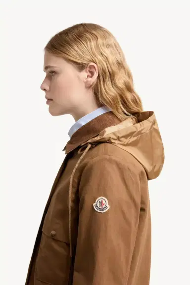 Moncler Aconitum Hooded Cotton & Linen Blend Shirt Jacket | Thumbnail 4 Moncler Aconitum Hooded Cotton & Linen Blend Shirt Jacket | Thumbnail 4