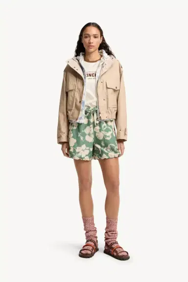 Moncler Carex Hooded Cotton Blend Poplin Jacket | Thumbnail 3 Moncler Carex Hooded Cotton Blend Poplin Jacket | Thumbnail 3