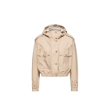 Moncler Carex Hooded Cotton Blend Poplin Jacket | Thumbnail 1 Moncler Carex Hooded Cotton Blend Poplin Jacket | Thumbnail 1