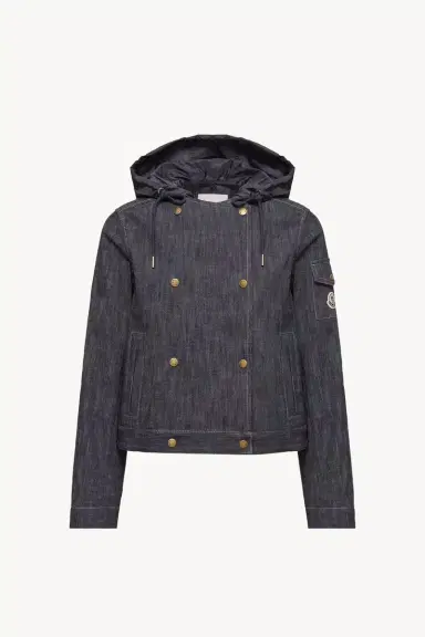 Moncler Diervilla Hooded Double-breasted Denim Jacket | Thumbnail 2 Moncler Diervilla Hooded Double-breasted Denim Jacket | Thumbnail 2